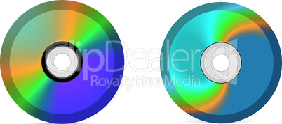 Vector realistic pictures of CD and DVD