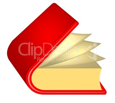 Illustration eines roten Buches
