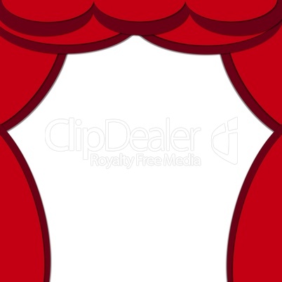 Illustration eines roten Theatervorhangs