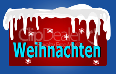 illustration eines winterlichen schildes