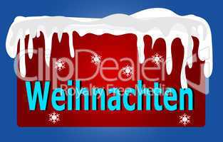 illustration eines winterlichen schildes