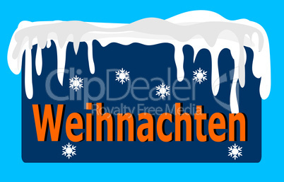 illustration eines winterlichen schildes