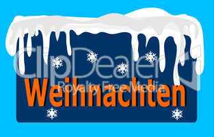 illustration eines winterlichen schildes