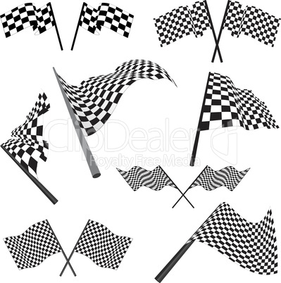 set of racing flags