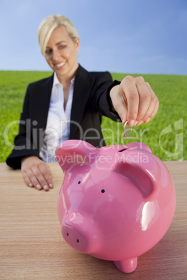 Woman Making Green Investment