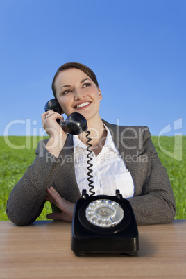 Businesswoman With Old Fashioned Green Values