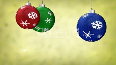 Christmas Baubles Spinning HD1080 Loopable