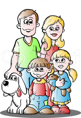 Familie mit Hund