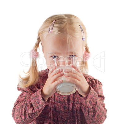 Little gil drinking milk