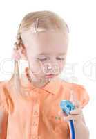 Little girl with sthetoscope