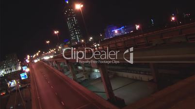 night traffic time lapse