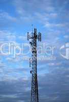 Communications tower with antennas