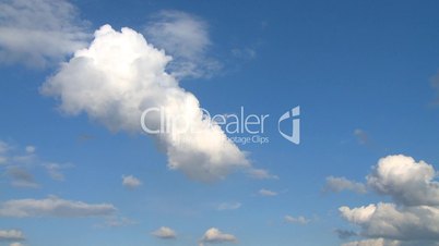 Time lapse of a clouds rolling in  blue sky