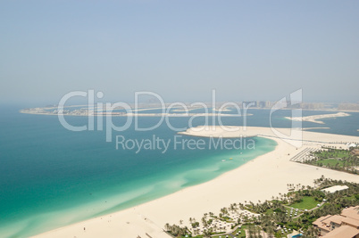 View on Jumeirah Palm artificial island, Dubai, UAE