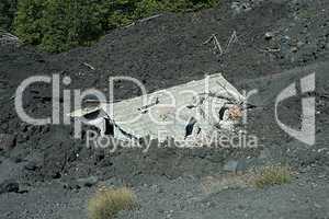 house under landslide near Etna, Sicily