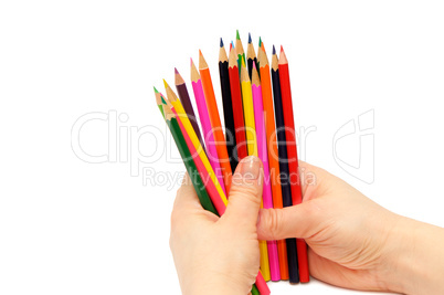 Pencils in a hand