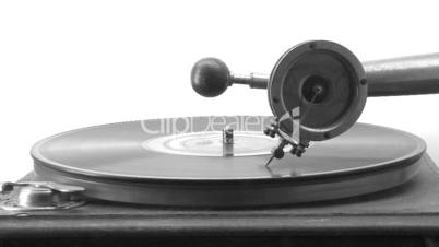 Antique Gramophone playing a disc