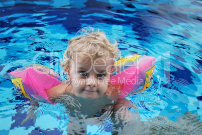 Little Girl In Swimming Pool