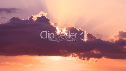 Clouds sunset time lapse