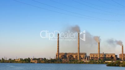 time lapse industrial panorama.