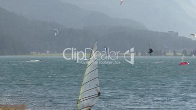 Kitesurfing on the Lake of Silvaplana 4
