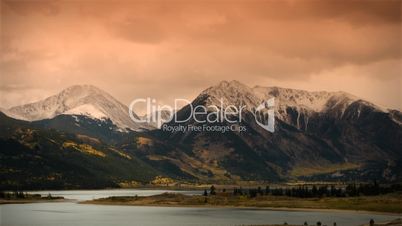 (1118) Autumn Early Snow Storm - Sunrise Timelapse of Mountains and Aspen Colors