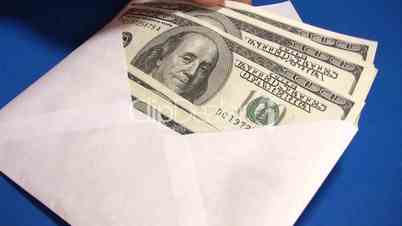 Bribe - thousand dollars in postal envelope
