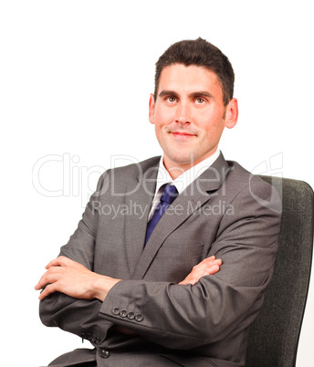 Businessman sitting on a chair