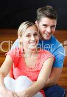 couple sitting on floor