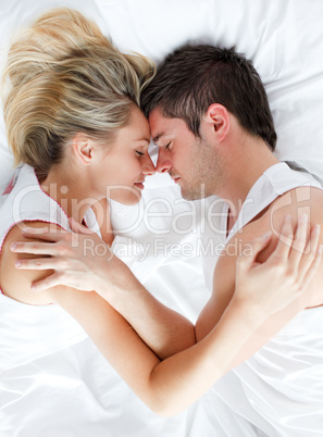 Couple sleeping in bed