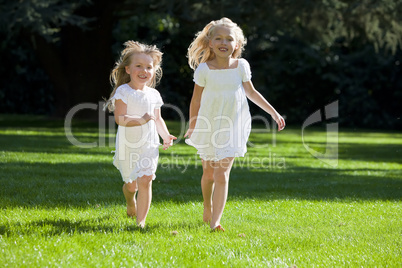 Young Girls Running