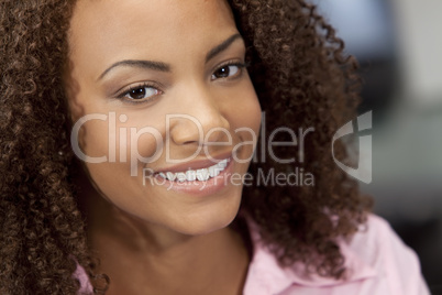 African American Girl With Perfect Smile