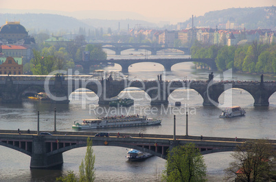 Prag Brücken von oben - Prague bridges aerial view 07