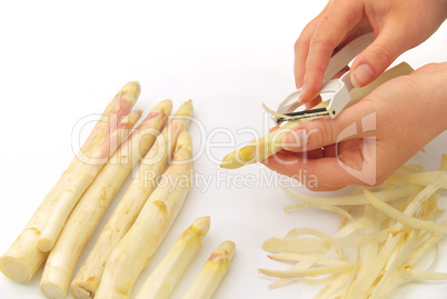 Spargel schälen - asparagus peeling 06