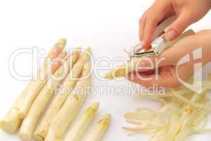 Spargel schälen - asparagus peeling 06