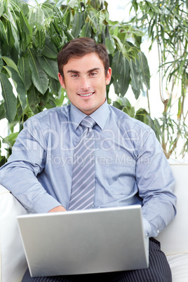 Businessman with laptop