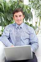 Businessman with laptop