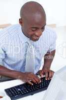 businessman using a computer in office