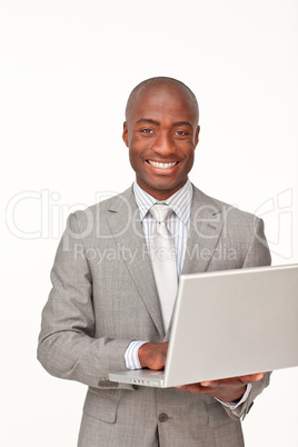 businessman using a laptop