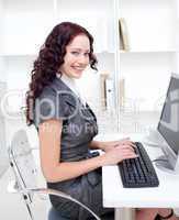 businesswoman working in office