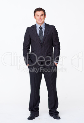 businessman with his hands in his pockets