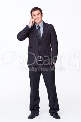 businessman talking on phone