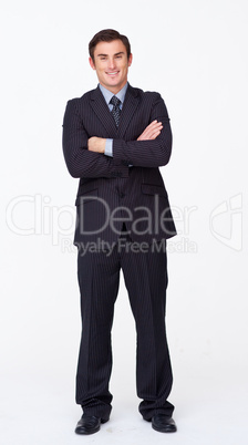 businessman with folded arms