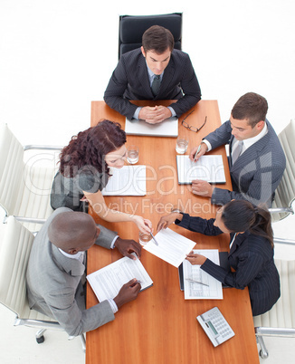 business people working together