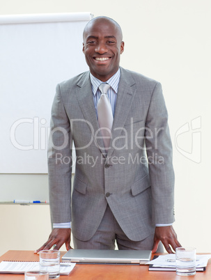 businessman in office