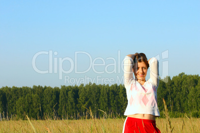 Girl in meadow