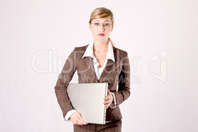 business woman with a laptop