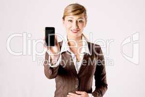 business woman with cell phone