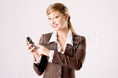 business woman with cell phone