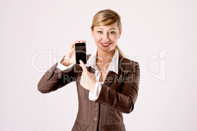 business woman with cell phone